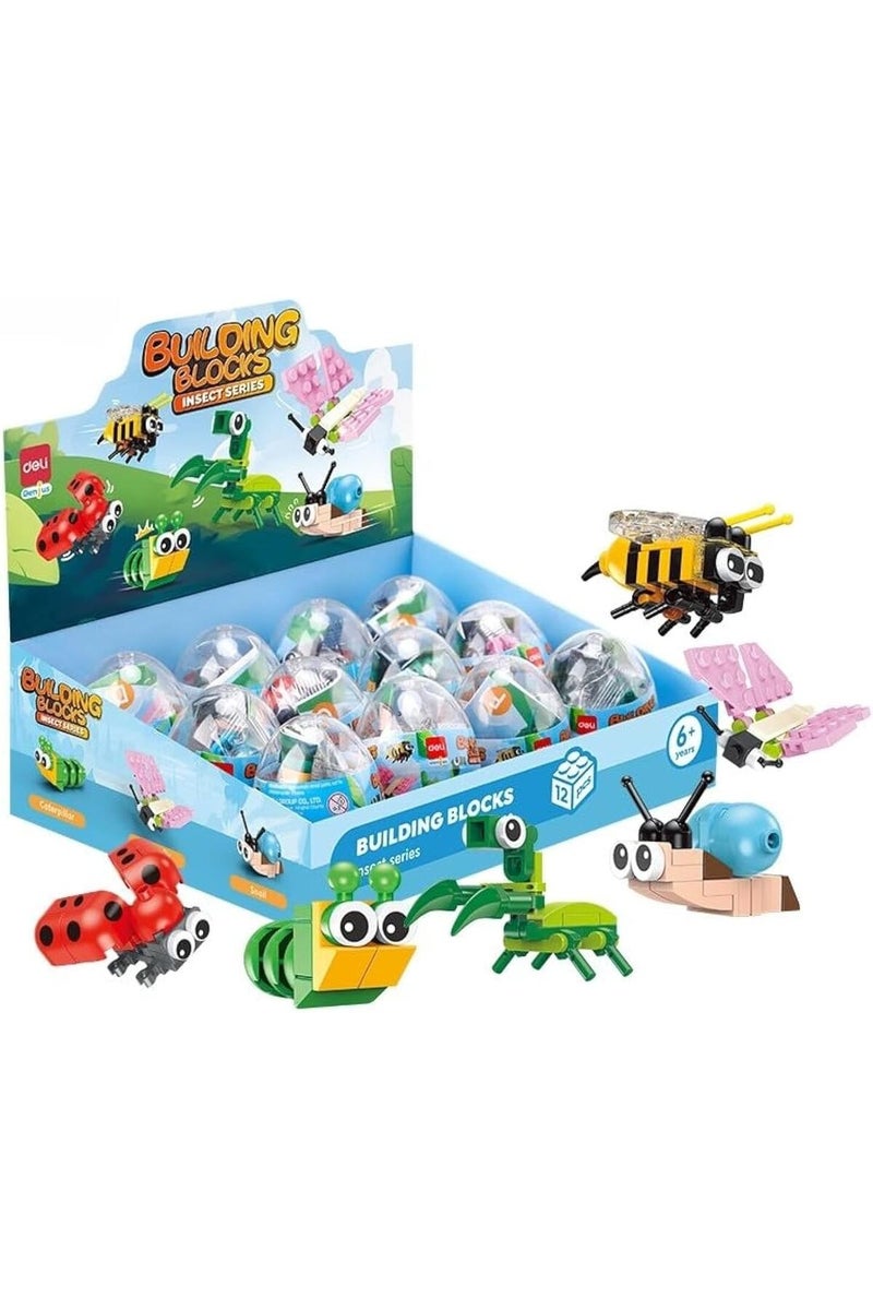 Deli Kids Building Block Models Creative Construction Kit 02pcs, STEM Educational Toy, 02psc/12 Assorted Mini Building Set for Boys & Girls ( EH740 ) - Image 2